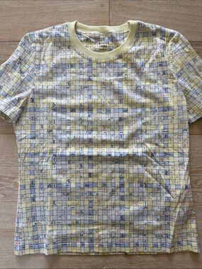 Hermes women’s Yellow Patterned Short-Sleeve Tee